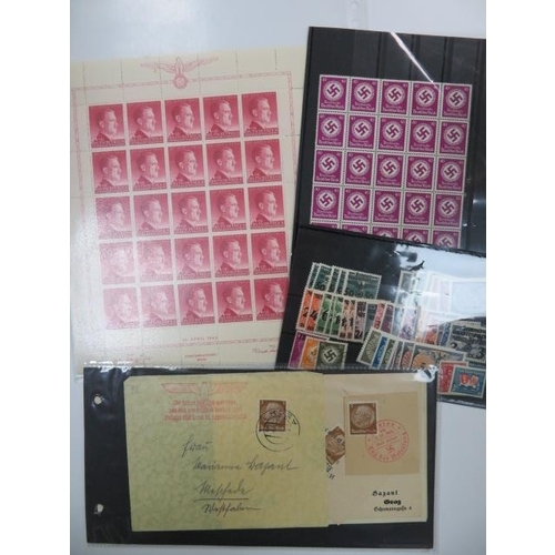 591 - Germany predominantly Third Reich range on cards, leaves etc including Culture M/S’s Mint/Used (some... 