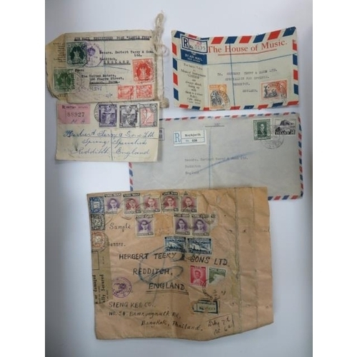 602 - Large collection of 1940’s/1950’s/1960’s single-destination interesting Air Mail covers and clipping... 