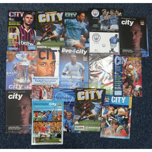 720A - Manchester City – Range of Manchester Derby Day programmes (Manchester City vs Manchester United) 19... 