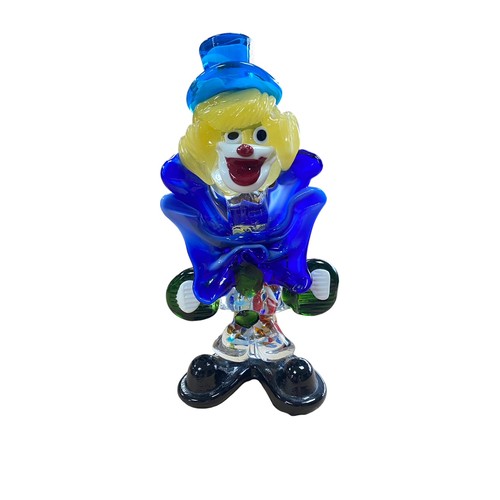 298A - Three Italian Murano Glass studio glass clowns, including guitar player. Heights 20.5cm, 21cm, 22.5c... 