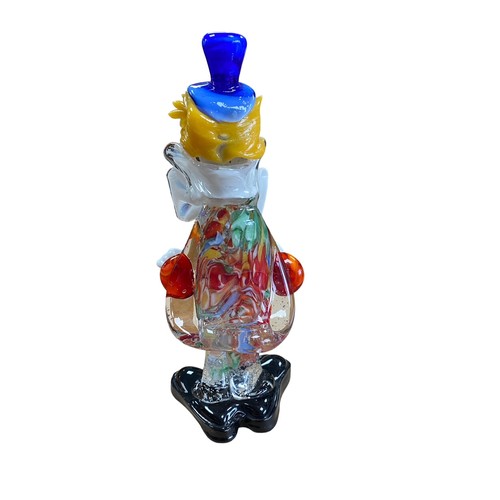 298A - Three Italian Murano Glass studio glass clowns, including guitar player. Heights 20.5cm, 21cm, 22.5c... 