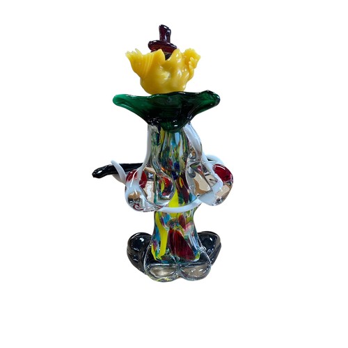 298A - Three Italian Murano Glass studio glass clowns, including guitar player. Heights 20.5cm, 21cm, 22.5c... 