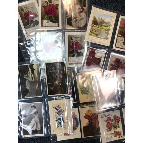 664 - Mixed paper lot to include; early Christmas cards(30+) and greetings & birthday postcards (20).