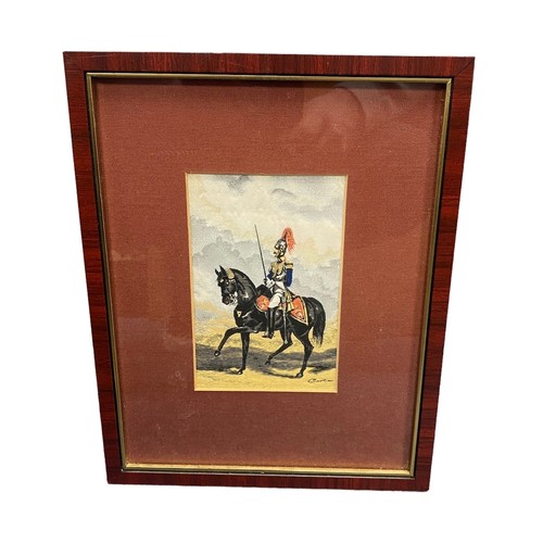 184A - Cash’s Collectors Silks, small selection of framed silks in varying sizes including; Train, Officer ... 