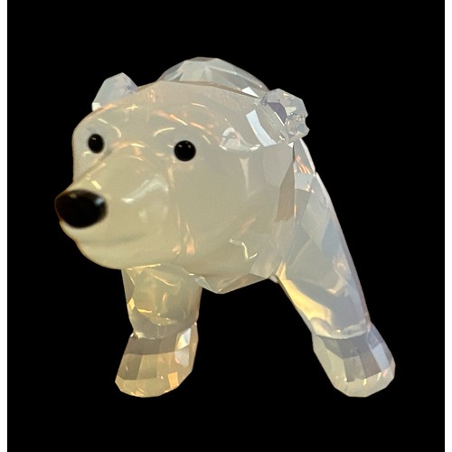 229 - Two sets of Swarovski crystal Polar Bear Cubs - 'Siku White Opal' (9100 NR 000310) and 'Siku Crystal... 