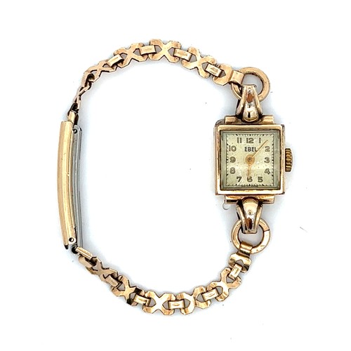 585 - Ebel Ladies gold plated watch with rolled gold bracelet. Mechanial movement.  No. 750080  713.  Arab... 