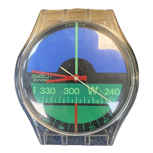 595 - Swatch - Nautilus – A large original retro vintage 1980's advertising point of sale shop display wal... 