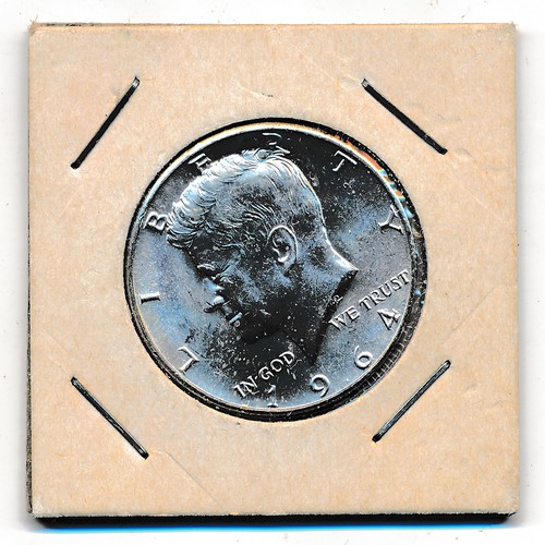 369 - USA 1964 silver half dollar, about uncirculated.