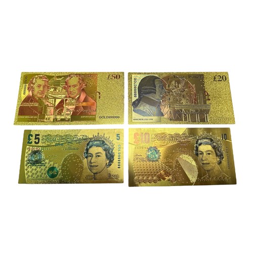 258 - Range of gold banknotes, most sealed in packets with certificate of authenticity declaring 99.9% 24 ... 