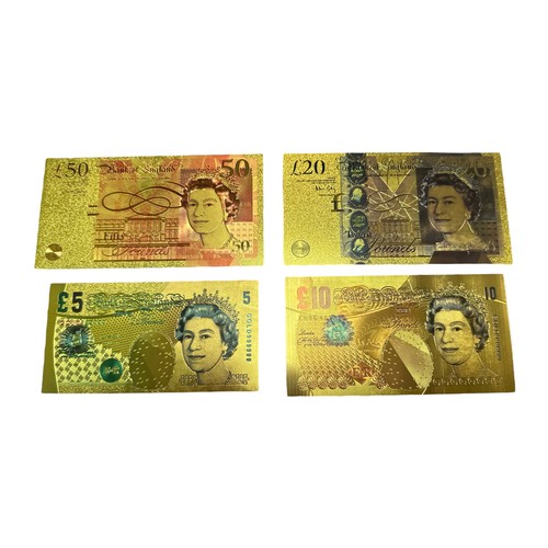 258 - Range of gold banknotes, most sealed in packets with certificate of authenticity declaring 99.9% 24 ... 