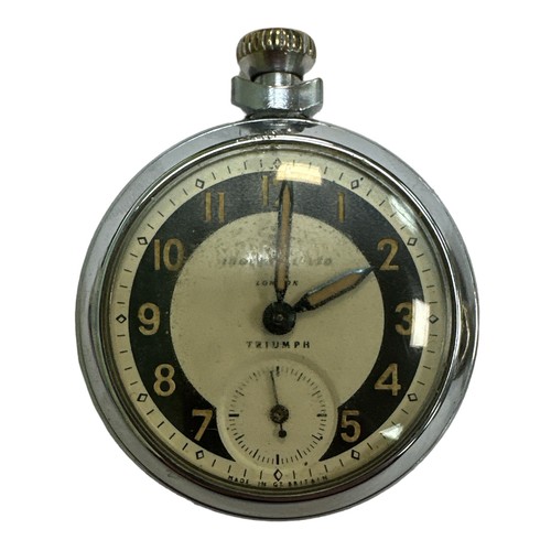 547 - Ingersoll Triumph pocket watch with case, Heuer Trackmaster stopwatch and military stopwatch marked ... 