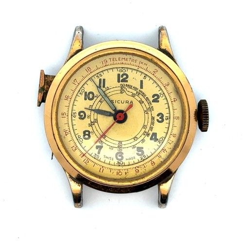 619 - A Sicura Telemetre watch. Watch is ticking.