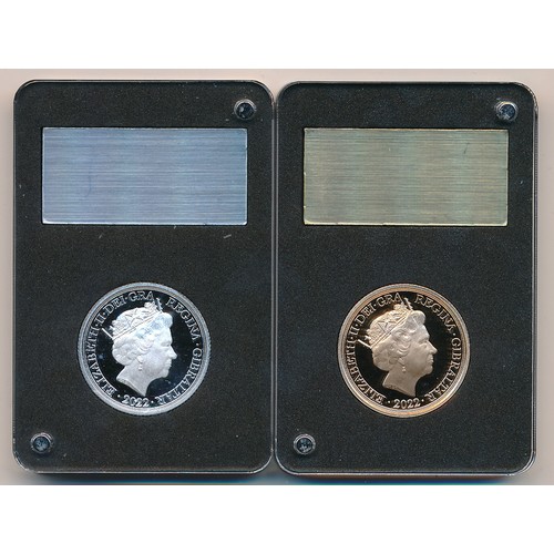 354 - Gibraltar 2022 proof sovereign artist edition twin set, with gold proof FDC sovereign and silver pro... 