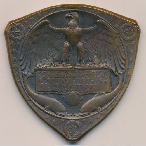 372 - United States of America. Louisiana Purchase Exposition, St. Louis, 1904, a plated bronze plaque by ... 