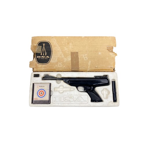 140 - BSA Scorpion .177 Air Pistol, with original packaging, unused target sheet with holder. Serial numbe... 