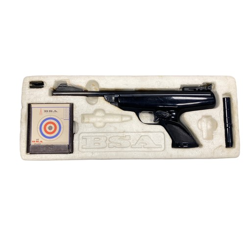 140 - BSA Scorpion .177 Air Pistol, with original packaging, unused target sheet with holder. Serial numbe... 