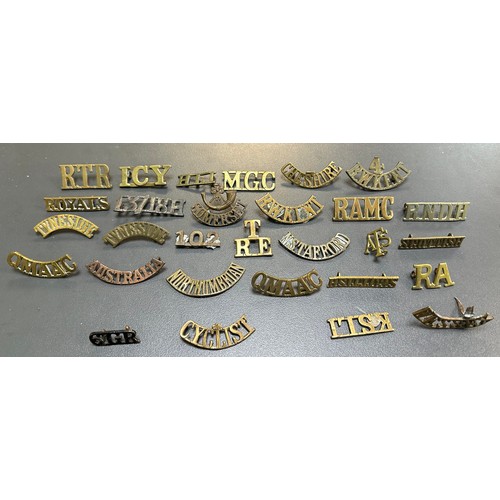 164 - Assortment of Cap Badges, some better, to include; Assaye (x2), Royal Army Service Corps, Lancastria... 