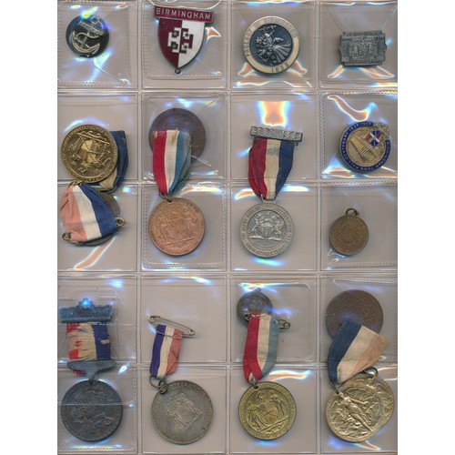 377 - Range of Birmingham commemorative medals and badges (76) with enamelled pin badges including 