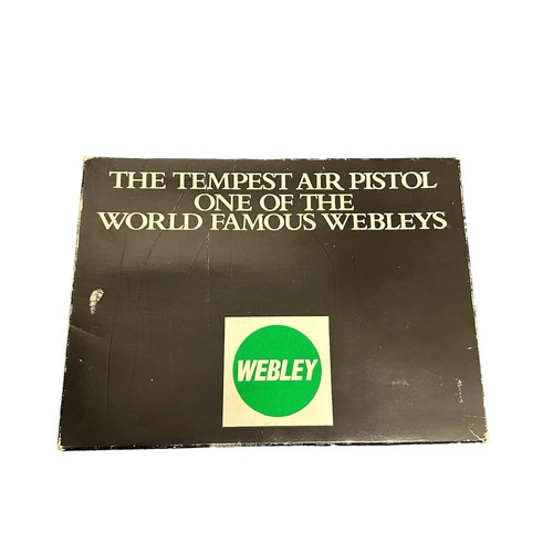 145 - Webley Tempest .177 Air Pistol. With original box and darts. A target sheet and original paperwork. ... 