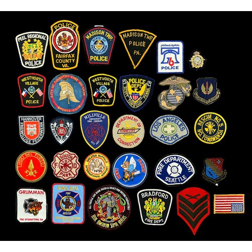 38 - Collection of Emergency Service patches, predominantly Fire Brigade, with many American, to include;... 
