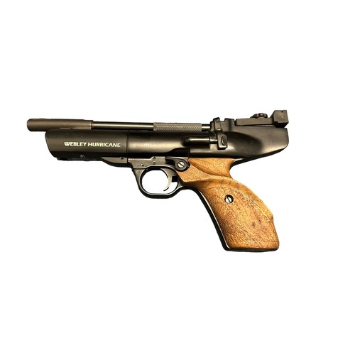 149 - Webley Hurricane .22 Air Pistol, with wooden and black grips. Flambeau hard case. Webley Hurricane s... 