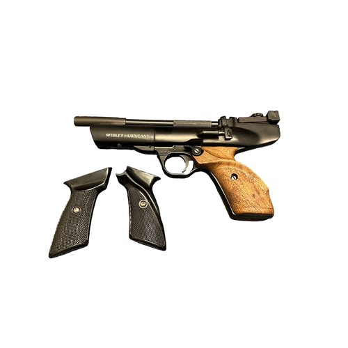 149 - Webley Hurricane .22 Air Pistol, with wooden and black grips. Flambeau hard case. Webley Hurricane s... 