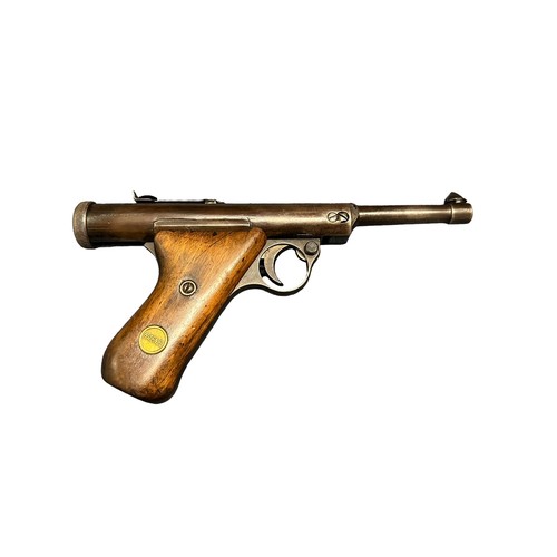 151 - Haenel Mod 28 .177 Air Pistol. With Flambeau hard case. Wooden grip with gold Haenel badge on both s... 