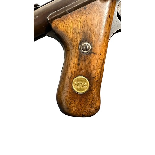 151 - Haenel Mod 28 .177 Air Pistol. With Flambeau hard case. Wooden grip with gold Haenel badge on both s... 