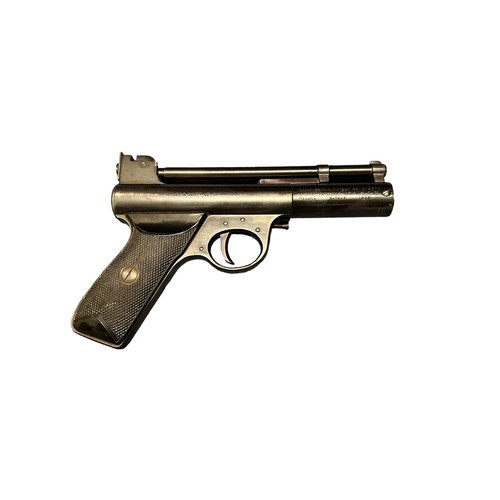 152 - Webley Mark 1 .177 Air Pistol with Flambeau hard case. Black embossed chequered grip. Webley & Scott... 