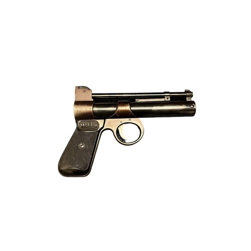 153 - Webley Junior .177 Air Pistol. With Flambeau hard case. Serial Number 1230. Black embossed chequered... 