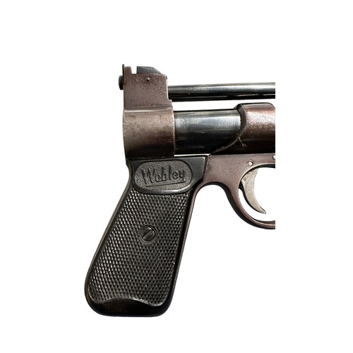 153 - Webley Junior .177 Air Pistol. With Flambeau hard case. Serial Number 1230. Black embossed chequered... 