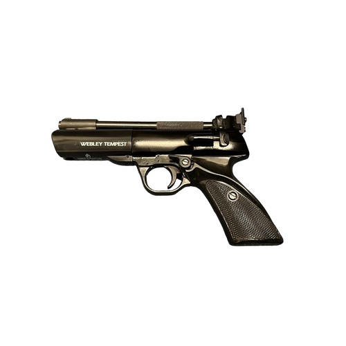 154 - Webley Tempest .22 Air Pistol. With Flambeau hard case. Black embossed chequered grip. Webley Tempes... 