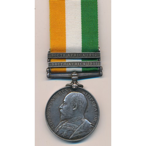 3 - Boer War -  Kings South Africa Medal (KSA) awarded to 5092 PTE S. HURFORD SOMERSET. L.II with South ... 