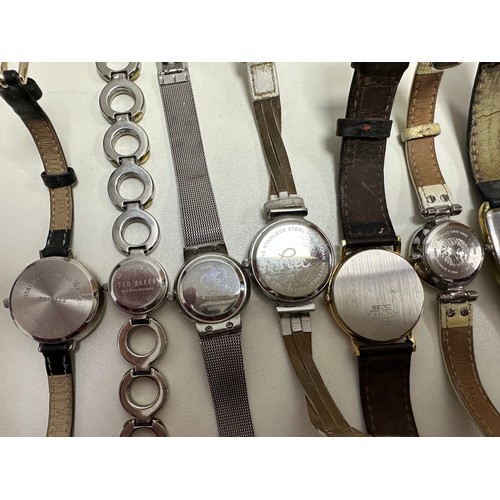 637 - A group of 10 watches , including 2 Seiko watches and others by Sekonda, Ted Baker, Casio Baby G, Tr... 