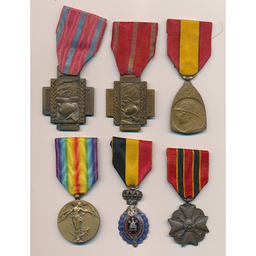 22 - Belgium – Selection of Belgian Medals to include; First World War The Fire Cross (‘Cross de Feur’) w... 