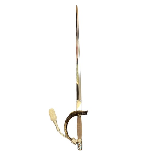 47 - Wilkinson Sword Queen Elizabeth II dress sword, blade inscribed 'To commemorate the marriage of The ... 