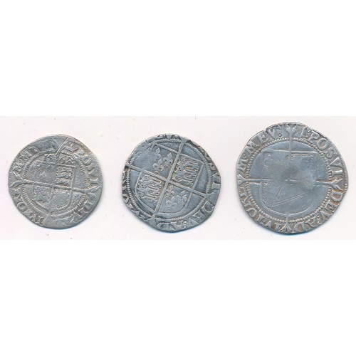 283 - Elizabeth I shilling and sixpences (2), fair.