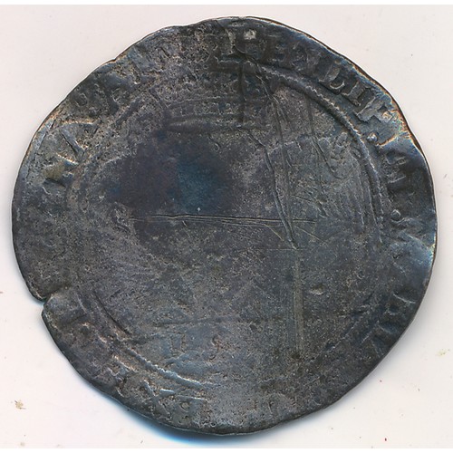 285 - Philip and Mary 1555 Irish shilling, fair, scarce.