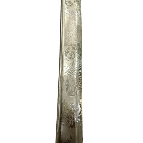 62 - US cavalry troopers sword, blade markes ‘U.S.; with foliate decoration, other side features further ... 