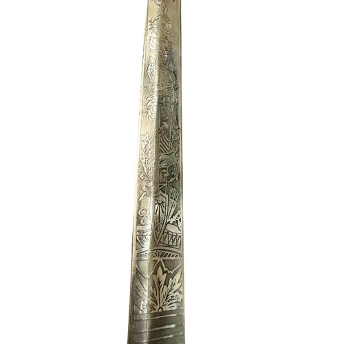 62 - US cavalry troopers sword, blade markes ‘U.S.; with foliate decoration, other side features further ... 