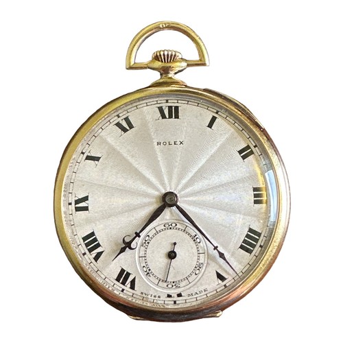 535 - Rolex Pocket Watch, c1929, 18K gold, fully signed case and movement, manual wind, in working order. ... 