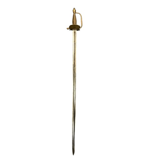 69 - 1796 Pattern Infantry Officer’s sword, single-edged undecorated blade, regulation copper gilt hilt w... 