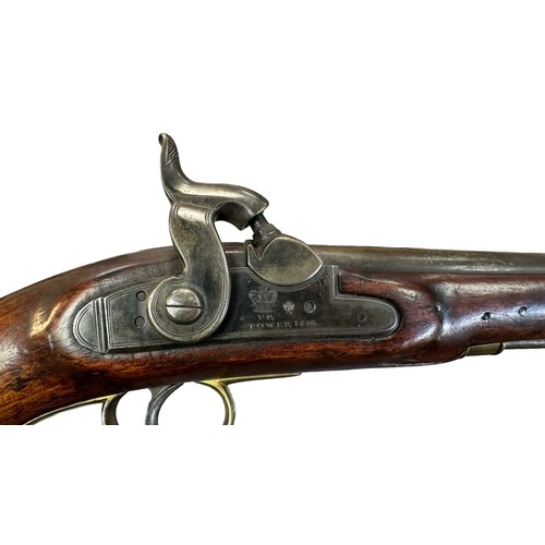 108 - Percussion Coast Guard pistol, 19th Century Percussion short sea service or coast guard pistol, 22 b... 