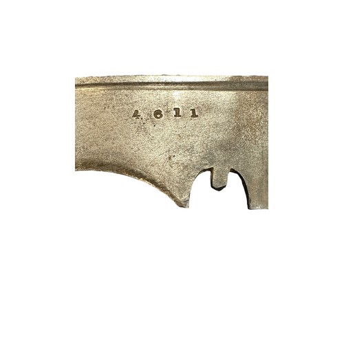 45 - Second World War (WWII) British Army Gurkha Kukri, steel blade, wooden handle. Marked 4611 to blade,... 