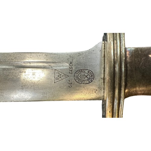 72 - German Third Reich RAD dagger by Carl Jul Krebs Solingen, the blade marked 