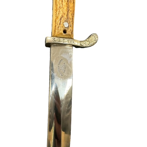 82 - Third Reich Police Bayonet by Alexander Coppel Solingen, finely detailed top pommel in the form of t... 