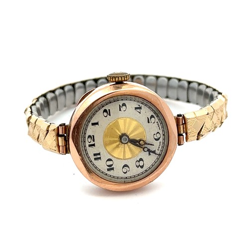 577 - 9ct S&E 15 jewel gold watch, stamped 61830 XS and with 1930 Chester hallmarks. With an Excalibur rol... 