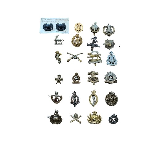 165 - Assortment of Cap Badges, some better, to include; Dorsetshire, Hampshire, East Surrey, South Staffo... 