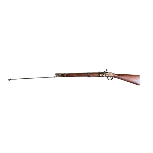 111 - Enfield Percussion Carbine, marked VR with Crown to lock and further marked 1861 Enfield, swivel ram... 