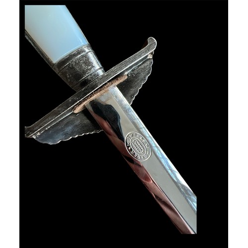 89 - Third Reich Government’s Officials dress dagger (replica) with W. HOLLER BERLIN stamp to blade. Blad... 